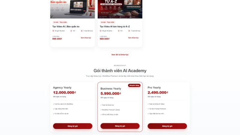 Học Video Ai | Workflow Template